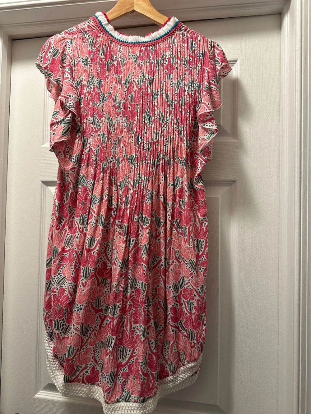 Poupette St Barth Mini Dress Sasha Pink Cactus Size Small - Picture 5 of 5